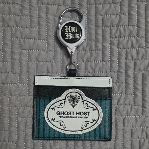 Loungefly Accessories - Disney Park Loungefly Haunted Mansion Ghost Host Retractable Card Holder